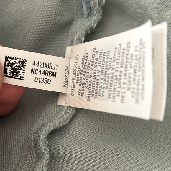 Aerie Women's Werk Play Twill Pain Splatter Green Overalls XS - Picture 12 of 16